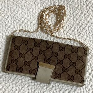 Gucci Trifold Brown Monogram Wallet